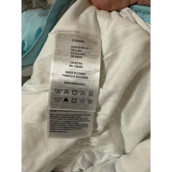 NWOT Reima Tikkanen SZ 3-6 Months Honeycomb Baby Down Snowsuit Sleeping Bag Blue - Picture 9 of 9